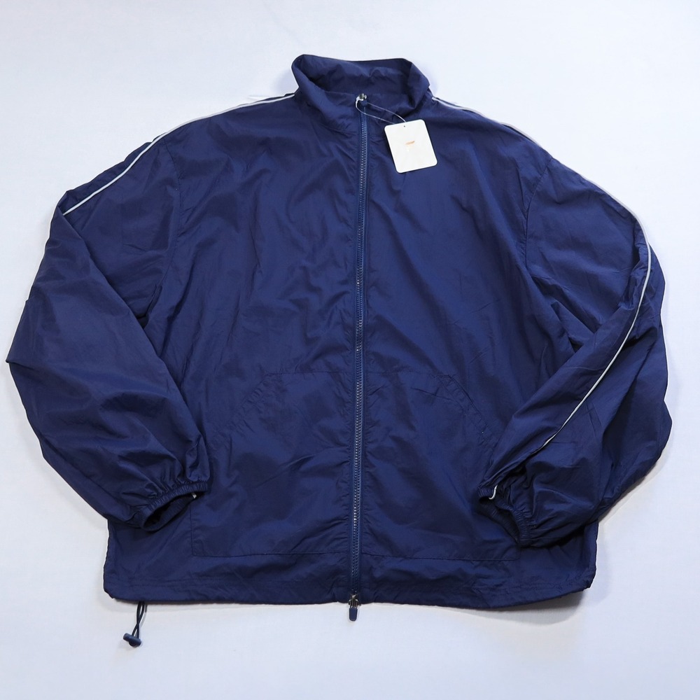 Fabletics Oversized Windbreaker Womens Medium Deep Navy Full Zip Nylon Coat NWT